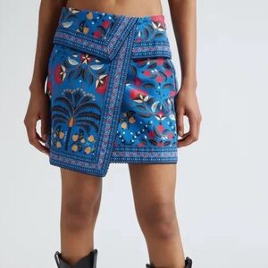 Farm Rio Palms Paradise Wrap Front Miniskirt women’s Sz 28/6